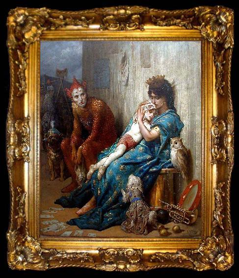 framed  Gustave Dore Les Saltimbanques, ta009-2